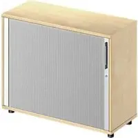 Schäfer Shop Roldeurkast met dwarse roldeur TETRIS WOOD, 2 ordnerhoogten, B 1000 mm, hoogte incl. glijders, esdoornpatroon