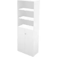 Schäfer Shop TETRIS WALL combi-boekenkast, 6 OH, 3 open vakken + 2 deuren, B 800 x D 440 x H 2250 mm, wit