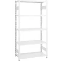 Ordo Insteekstelling Professional - stalen - basisrek – modulair B 1060 x D 435 x H 2000 mm - draagvermogen 1200 kg - 5 legborden - verkeerswit RAL 9016