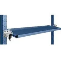 Manuflex kantelbare opbergconsole, voor de serie Universal of Profi, bruikbare diepte 195 mm, voor tafelbreedte 1500 mm, briljantblauw