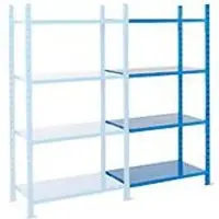 MANORGA Legbordstelling-aanbouwsectie, met 4 legborden van plaatstaal, B 1260 x D 600 x H 2000 mm