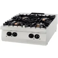 Maxima Premium Kookplaat - 4 Pitten - Dubbel - 90 cm Diep - 40 kW - Gas
