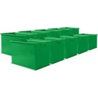 Ssi Stapelbak 14/6-2Z - polypropeen - L 465 x B 314 x H 298 mm -33 L - met verzonken greep - groen - 10 stuks