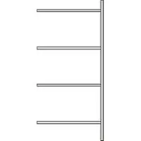 Ssi Aanbouwstelling, 4 legborden, H 2278 x B 1055 x D 800 mm, gelakt