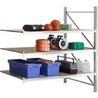 Ssi Stellingsysteem WR 600, aanbouwsectie, dwarssteun blauw, met 2 niveaus, 2200 x 1800 x 1050 mm