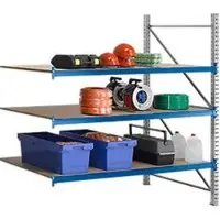Ssi Stellingsysteem WR 600, aanbouwsectie, dwarssteun blauw, met 3 niveaus, 2500 x 1800 x 1050 mm