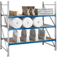 Ssi Stellingsysteem WR 600, basissectie, dwarssteun blauw, met 2 niveaus, 2200 x 1500 x 1050 mm