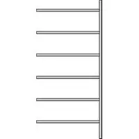 Ssi Aanbouwstelling R 3000, 6 legborden, B 1025 mm x D 400 mm, legborden gelakt