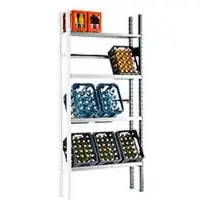 Ssi Drankkrattenrek, aanbouwelement, L 1055 x D 300 x H 2278 mm, verzinkt