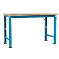 Manuflex werkbank Profi speciaal, tafelblad kunststof, 1500 x 700 mm, lichtblauw