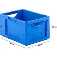 Ssi Eurobox serie LTB 4220, van PP, inhoud 19,8 l, zonder deksel, blauw