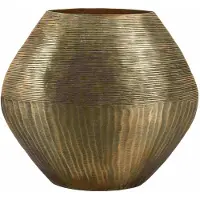 Mica Decorations Vaas Prague - 39x15x36 cm - Aluminium - Bruin