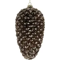 Clayre & Eef Kerstbal Overig Ø 12x24 cm Zilverkleurig Glas Kerstballen