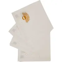 Atmosphera Servetten Solaris 40x40cm - Set van 4 stuks - Katoen - Wit
