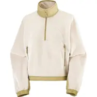 Salomon - Women's Chroma Fleece Crop Half Zip - Fleecetrui L, beige/wit