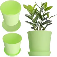 Kadax Kunststofpot, 9 kleuren, gewasbescherming, plantenbak voor balkon, terras, pot voor viooltjesplanten, bloemenvaas, bescherming, bloemenbescherming, diameter 8 cm, lichtgroen