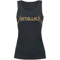 Metallica Top - Hetfield Iron Cross Guitar - S tot XXL - voor Vrouwen - zwart | Maat M