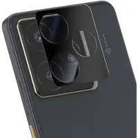 IMAK , Lens Protector geschikt voor Realme GT 7 / 7T - Tempered Glass Anti-Shock, Transparant zwart
