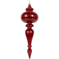 Clayre & Eef Kerstbal Overig Ø 9x28 cm Rood Glas Kerstballen