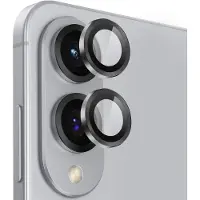 Enkay , Camera Protector Geschikt voor Samsung Galaxy S25 Edge Aluminium Contour Gehard Glas, Zwart