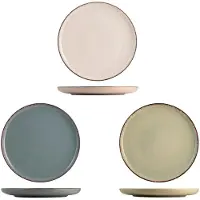 H&h set van 4 parelmoer porseleinen fruitborden, 19 cm