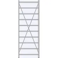 Ssi Basis stelling R 3000, 10 legborden, B 1055 mm x D 800 mm, gegalvaniseerde legborden
