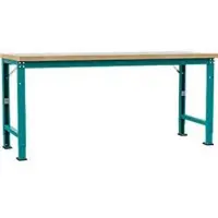 Manuflex werkbank Profi speciaal, tafelblad kunststof, 2000 x 700 mm, waterblauw