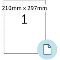 Herma Etiket 8422 A4 EXPR 500 210x297mm wit 500 stuks