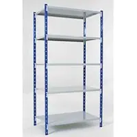 MANORGA Universele legbordstelling, basissectie, 5 legborden van plaatstaal, draagvermogen 200 kg, B 1000 x H 2000 x D 400 mm