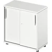 Schäfer Shop Schuifdeurkast TETRIS WOOD, 2 OH, B 800 x D 421 x H 800 mm, hoogte inclusief glijders, wit