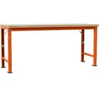 Manuflex werkbank Profi speciaal, tafelblad kunststof, 2000 x 700 mm, roodoranje