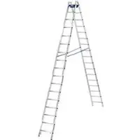 Krause Dubbele trapladder, 2 x 16 sporten, + toolbag GRATIS