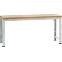 Manuflex werkbank Profi standaard, Tafelblad multiplex B 2000 x D 700, lichtgrijs