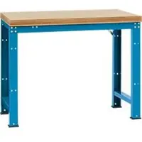 Manuflex werkbank Profi standaard, Tafelblad multiplex B 1250 x D 700, lichtblauw