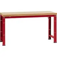 Manuflex werkbank Profi standaard, Tafelblad multiplex B 1750 x D 700, robijnrood