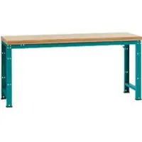 Manuflex werkbank Profi standaard, Tafelblad multiplex B 2000 x D 700, waterblauw