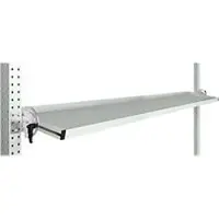 Manuflex kantelbare opbergconsole, voor de serie Universal of Profi, bruikbare diepte 345 m, voor tafelbreedte 1750 mm, lichtgrijs