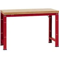 Manuflex werkbank Profi standaard, Tafelblad multiplex B 1500 x D 700, robijnrood