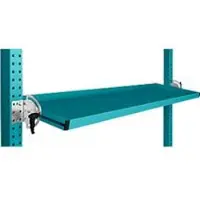 Manuflex kantelbare opbergconsole, voor de serie Universal of Profi, bruikbare diepte 345 m, voor tafelbreedte 1500 mm, waterblauw