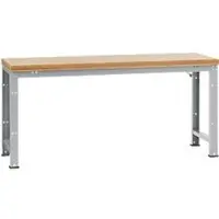 Manuflex werkbank Profi standaard, Tafelblad multiplex B 2000 x D 700, aluminium zilver