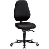 BIMOS Labostoel Basic, met wielen, kunstleer, Stamskin Top zwart