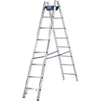 Krause Dubbele trapladder, 2 x 7 sporten, + toolbag GRATIS