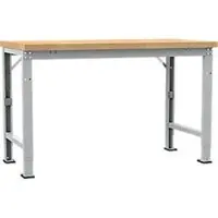 Manuflex werkbank Profi speciaal, tafelblad multiplex, 1500 x 700 mm, aluminium zilver