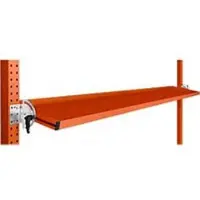 Manuflex kantelbare opbergconsole, voor de serie Universal of Profi, bruikbare diepte 345 m, voor tafelbreedte 1750 mm, roodoranje