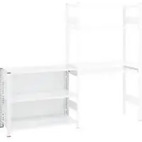 Ordo Aanbouwrek voor Home rekken, 3 legborden, multifunctioneel, verrijdbaar, B 1060 x D 435 x H 825 mm, verkeerswit RAL 9016