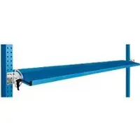 Manuflex kantelbare opbergconsole, voor de serie Universal of Profi, bruikbare diepte 195 mm, voor tafelbreedte 2000 mm, lichtblauw