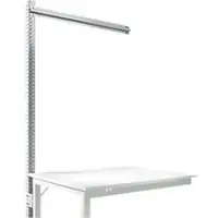 Manuflex Opbouwframe voor aanbouwtafel STANDAARD werktafel-/werkbanksysteem UNIVERSAL/PROFI, 1250 mm, aluminium zilver