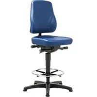 BIMOS Bureaustoel All-In-One 9631, opstaphulp en glijders, kunstleer, skai blauw