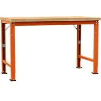 Manuflex werkbank Profi speciaal, tafelblad multiplex, 1500 x 700 mm, roodoranje