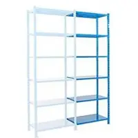 MANORGA Legbordstelling-aanbouwsectie, m. 6 legborden van plaatstaal, B 1260 x D 500 x H 3000 mm